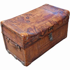 vintage leather trunk