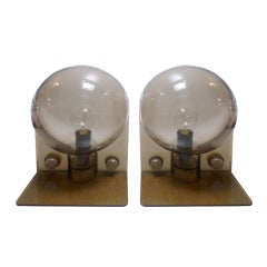 pair of italian space age lamps