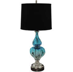 blue ombre murano lamp
