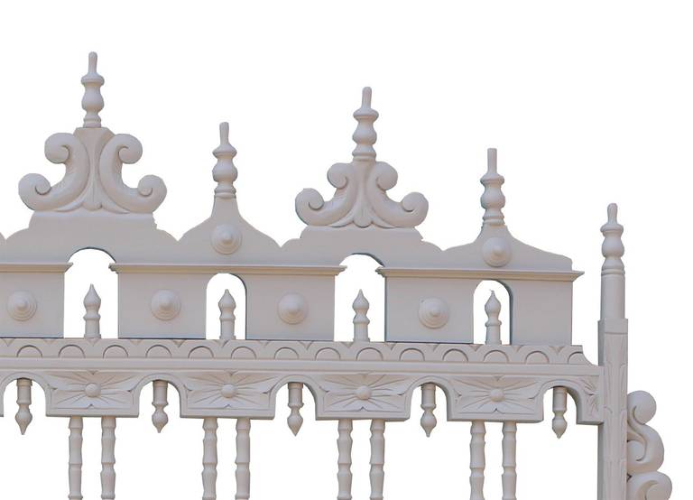 American ornate spindle headboard For Sale