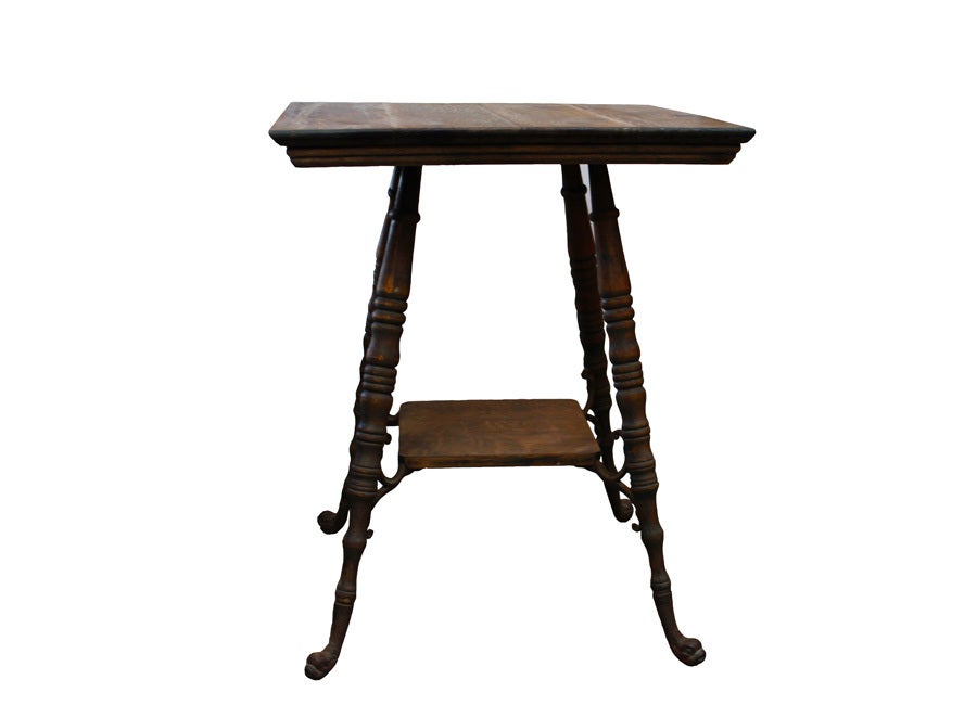 antique wood side table