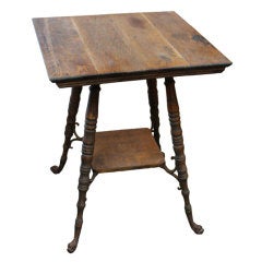 antique wood side table