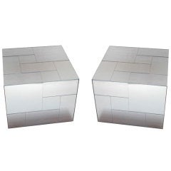 mirrored acrylic side tables