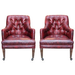 burgundy tufted side chairs