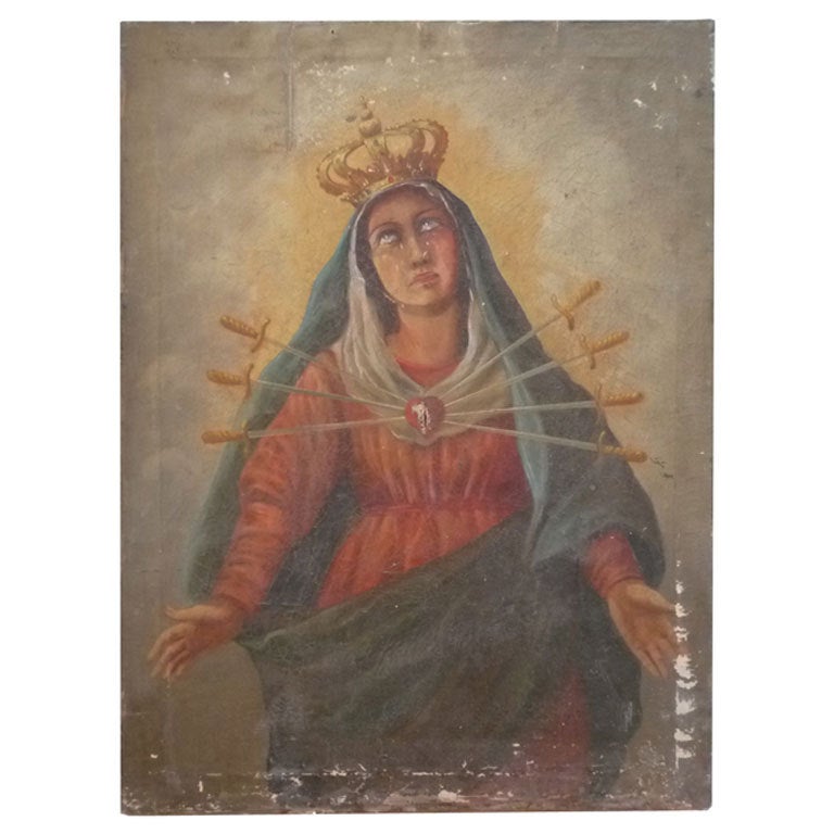 antique religious painting For Sale