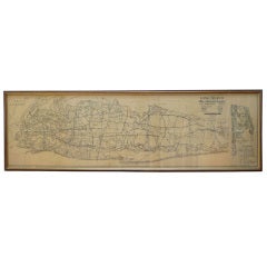 Vintage map of long island