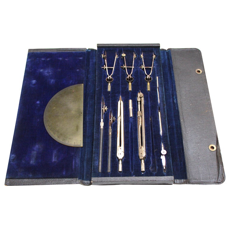 antique drafting kit
