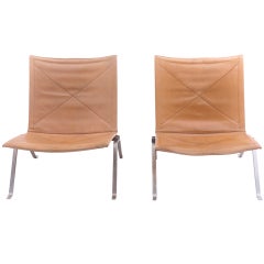 Pair of PK-22 Low Fireside Chairs 