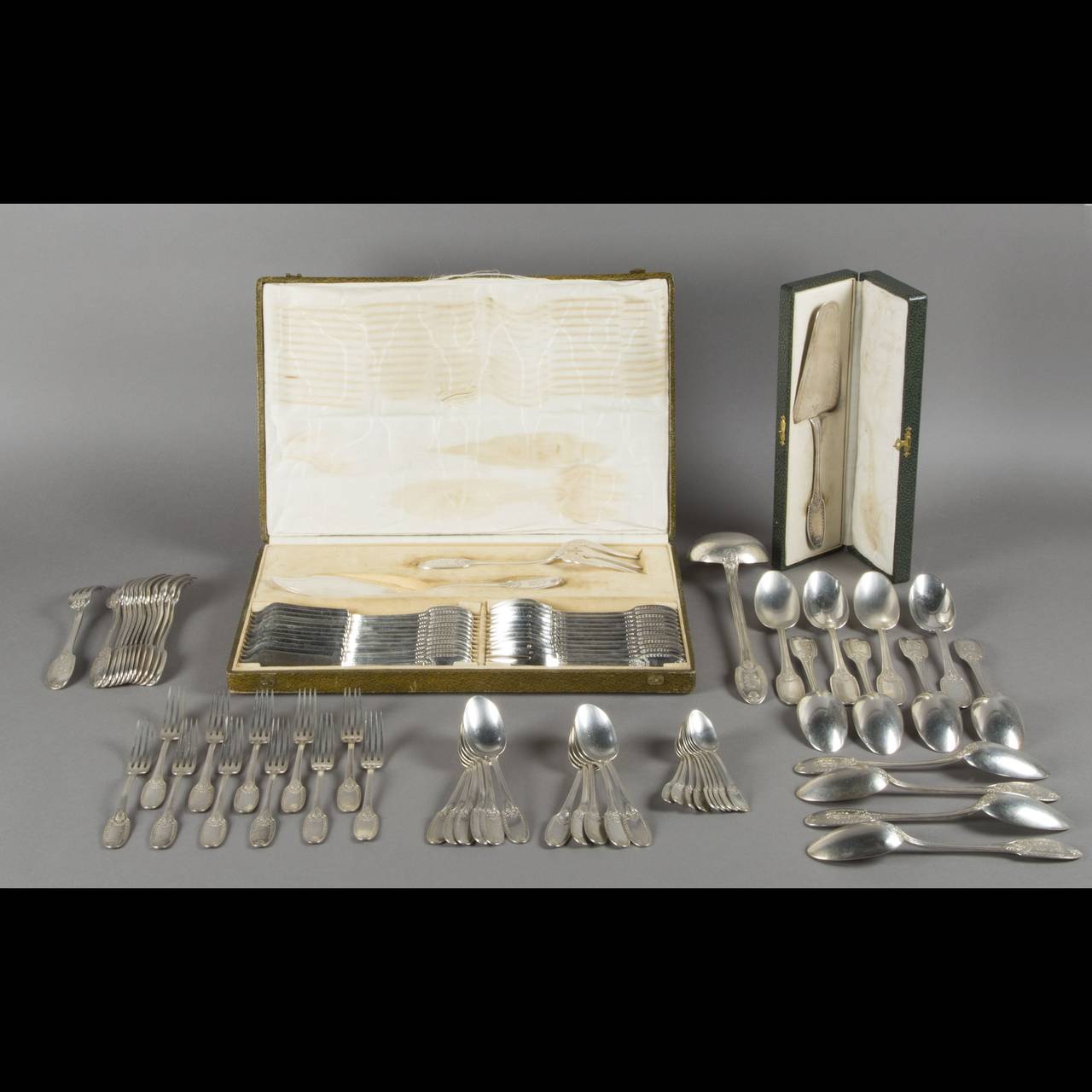Sterling Silver Empire Style Part Flatware Set