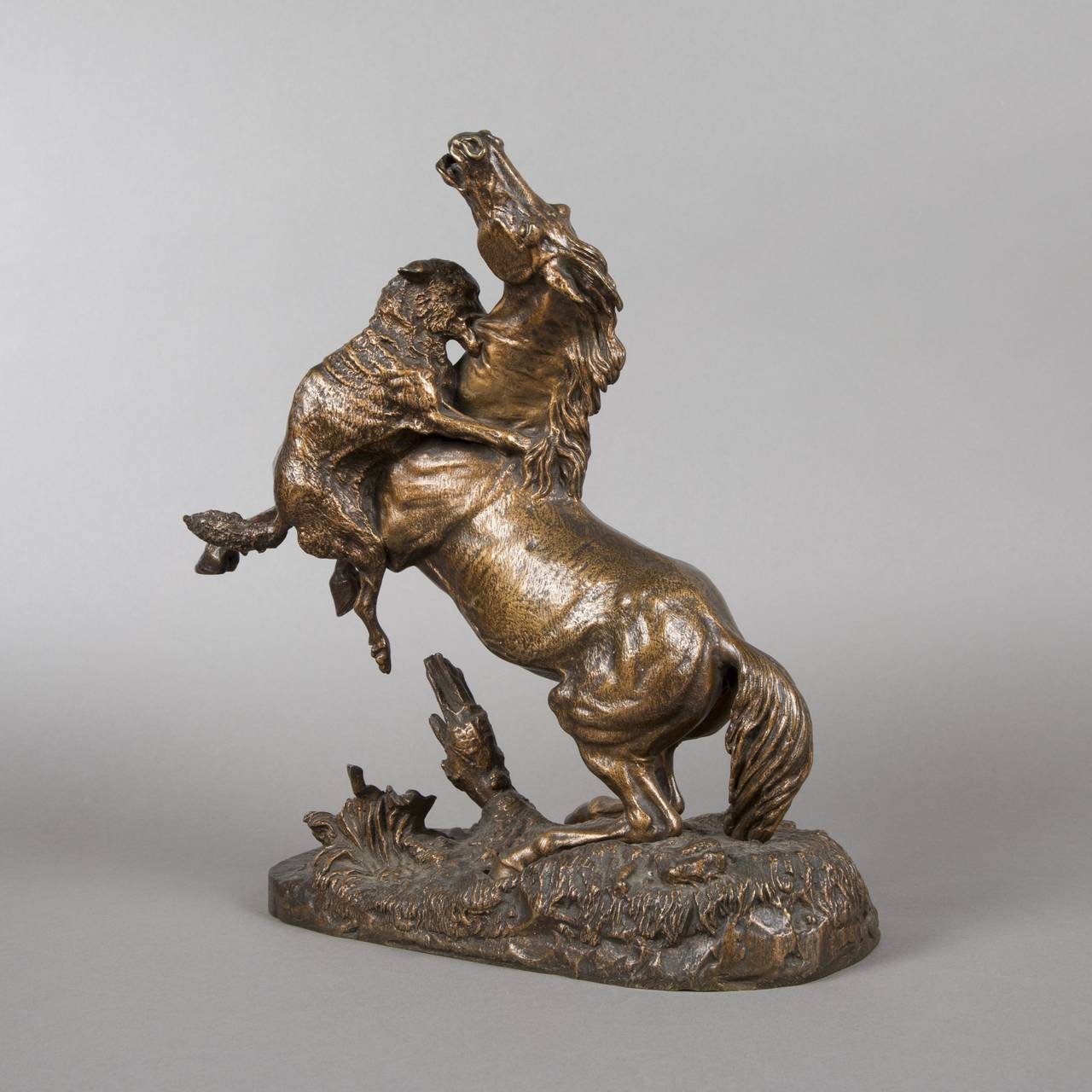 Pierre-Jules Mene, Attacked Horse No. 1, Bronze For Sale 1