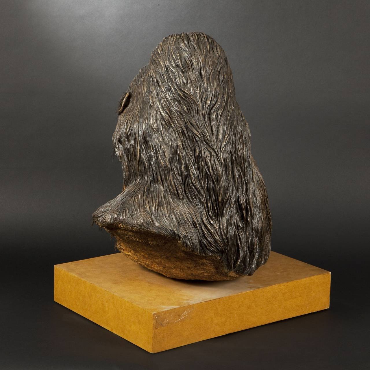 Contemporary Michele Vitaloni Gorilla Head, Wood Resin For Sale