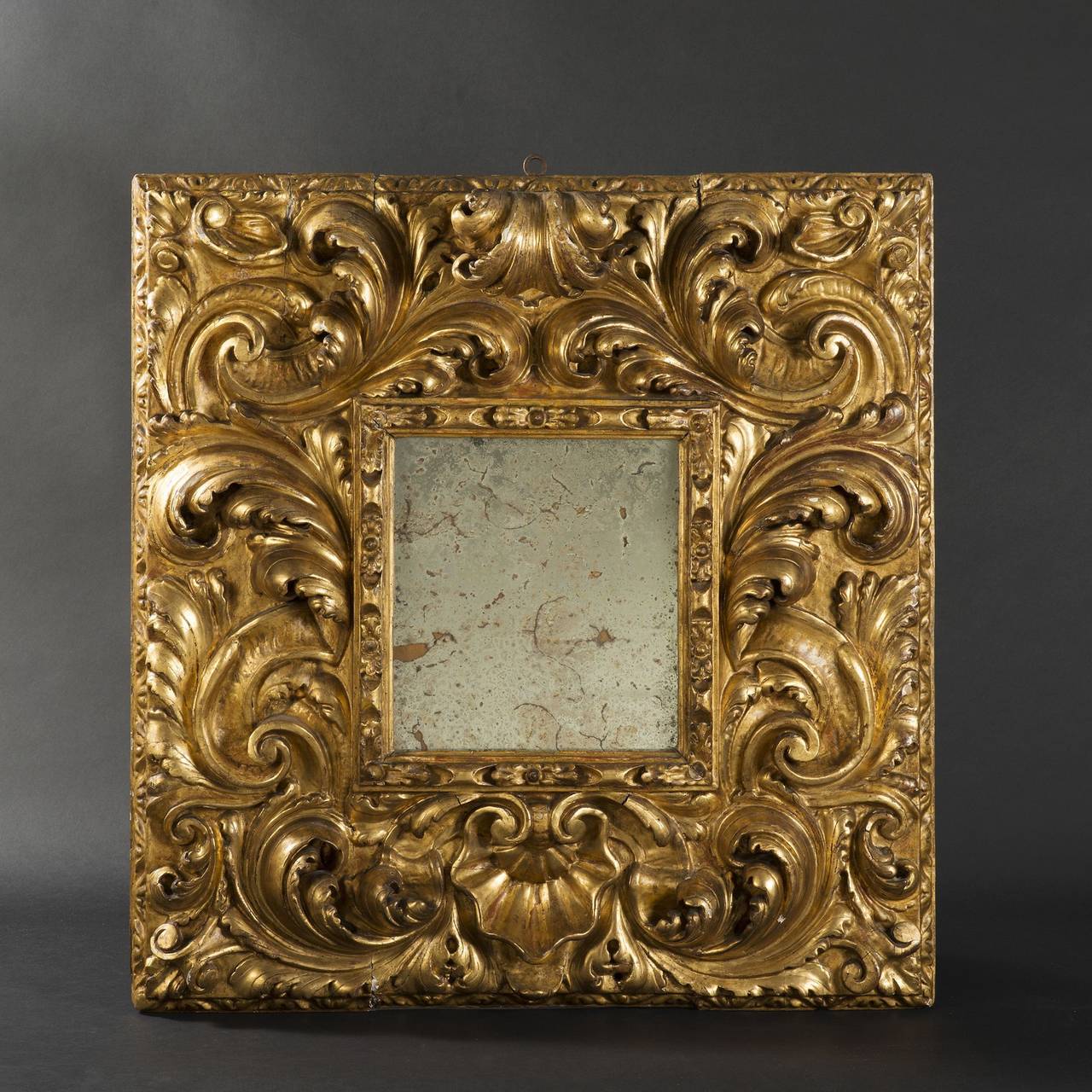 Giltwood Mirror, Spain 17th Century