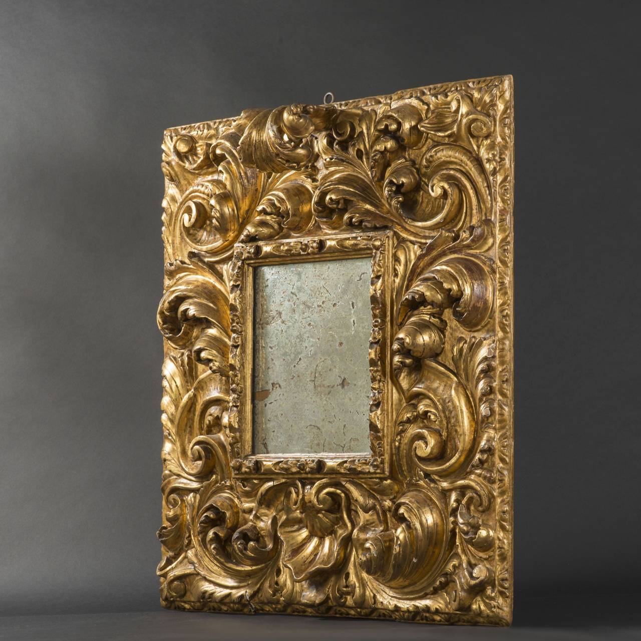 Giltwood Mirror, Spain 17th Century For Sale 4