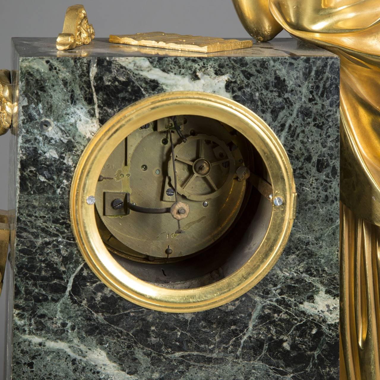 Bronze Three-Piece Clock Garniture, Late 19th Century In Good Condition For Sale In Paris, FR
