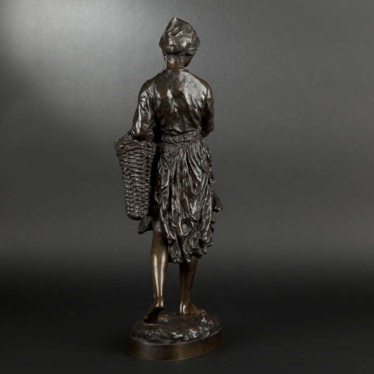Jean-Baptiste Carpeaux. La pêcheuse de Vignots, bronze For Sale 2