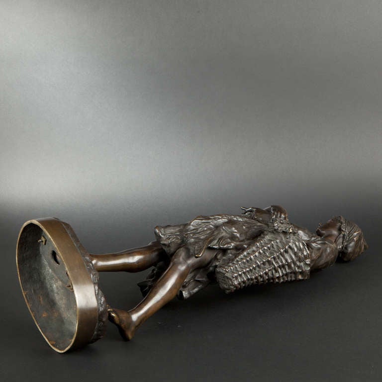 Jean-Baptiste Carpeaux. La pêcheuse de Vignots, bronze For Sale 3