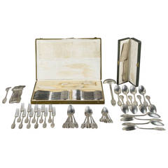 Sterling Silver Empire Style Part Flatware Set