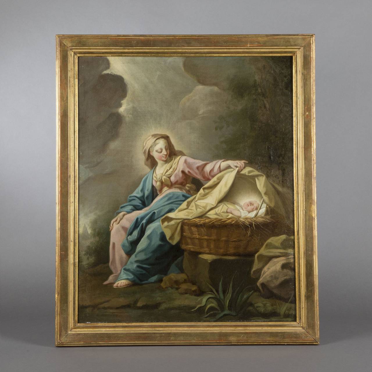 Jean Restout and His Studio, "Flight from Egypt" Painting