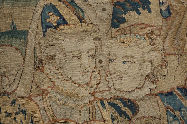 Silk Flanders or Atelier de la Marche Tapestry, Late 16th Century For Sale