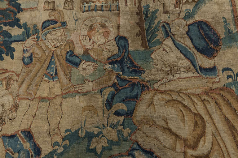 18th Century and Earlier Flanders or Atelier de la Marche Tapestry, Late 16th Century For Sale