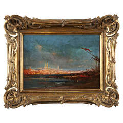 Henri Duvieux - Boat on the Golden Horn (Turkey), Painting