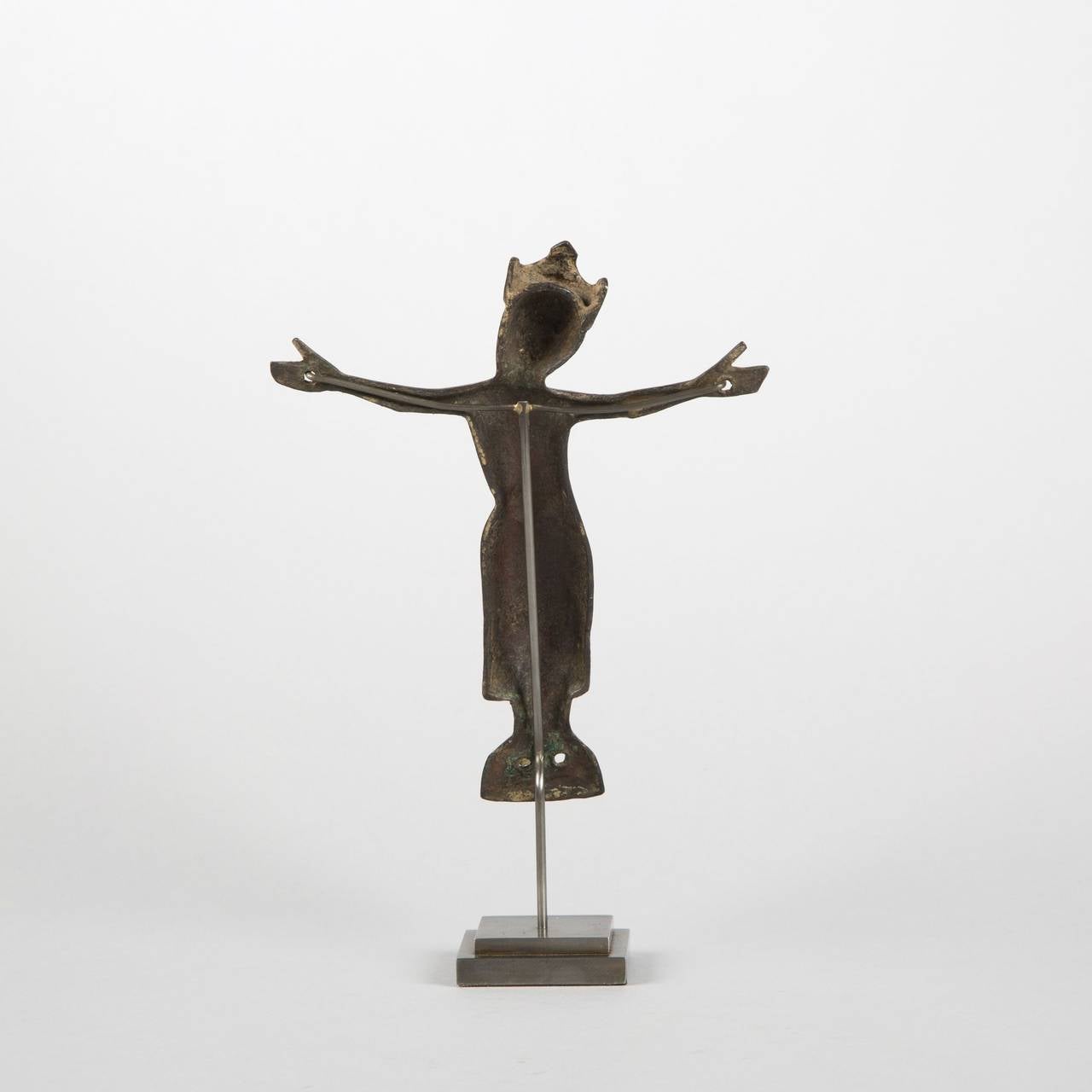 French Engraved and Enameled Wall Christ, Limoges Mid-13th Century For Sale