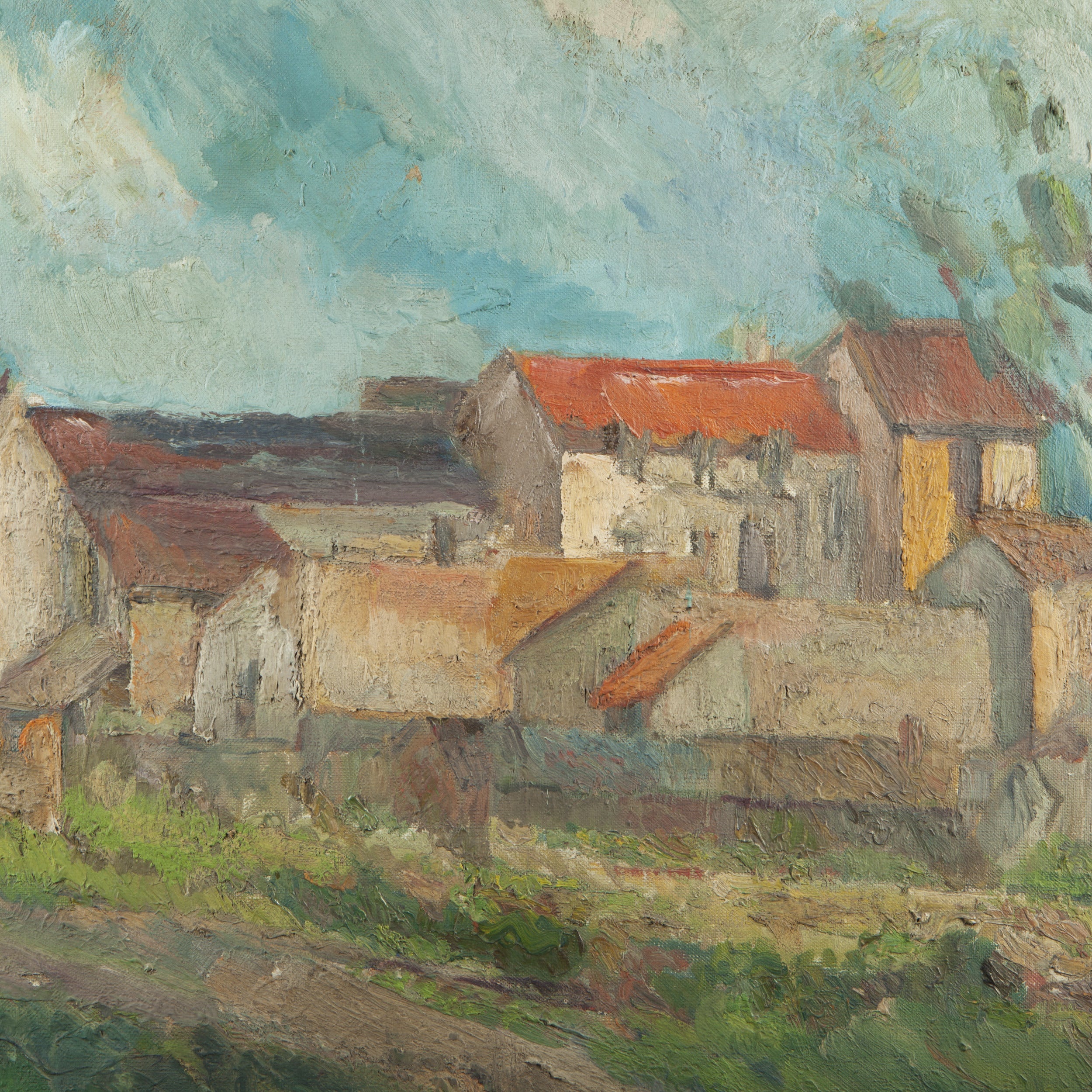 Michel Kikoine, Village View Painting