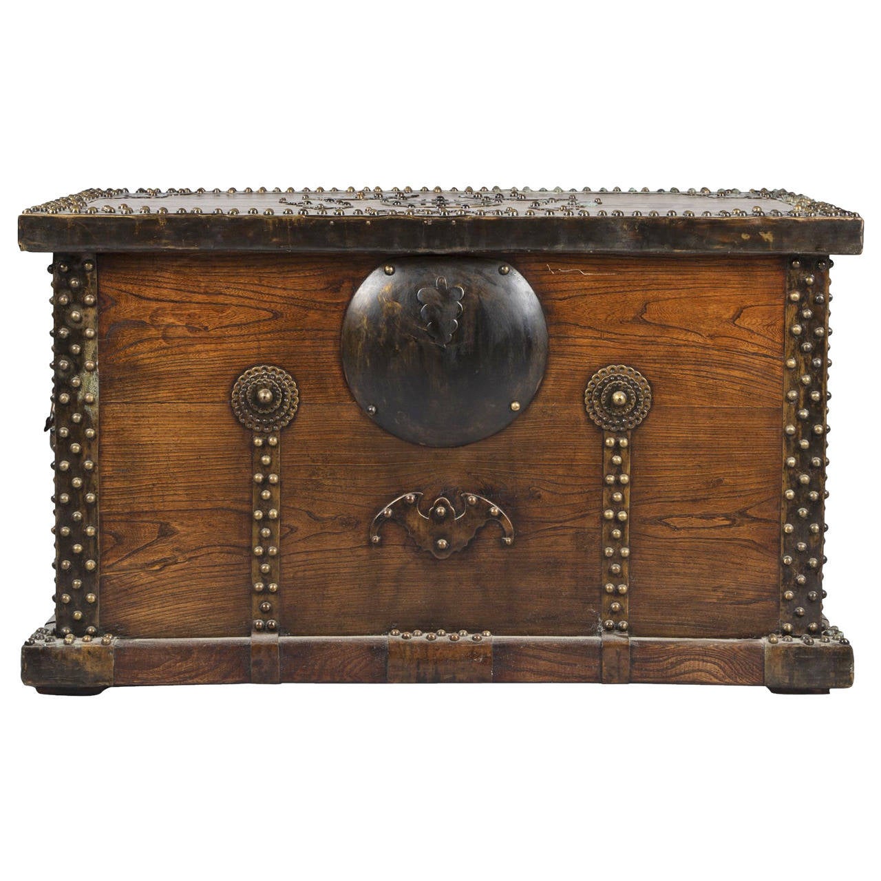 Wooden Trunk, India 20th Century For Sale