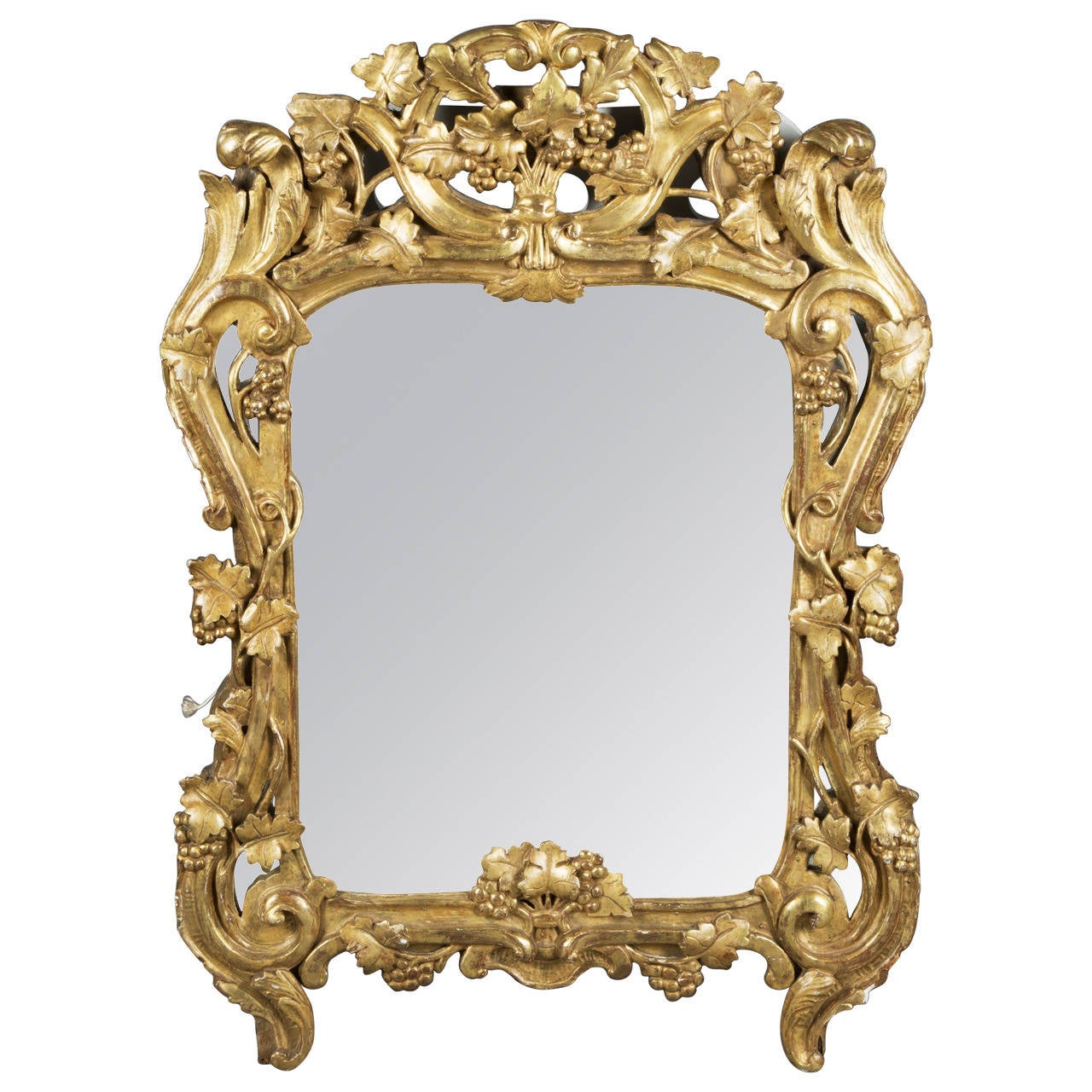 Giltwood Mirror, 18th Century For Sale