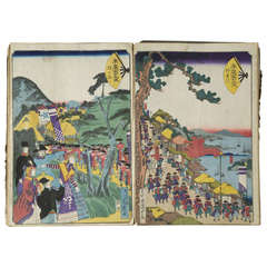 Lot of 117 Japanese prints, 19th Century