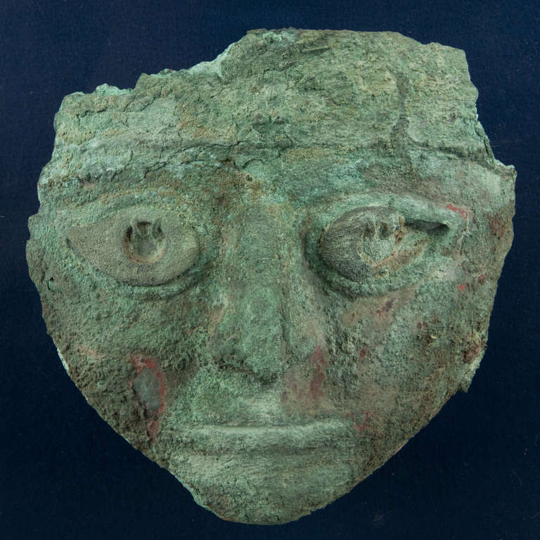 Peruvian Copper Mask from Peru, Vicús For Sale