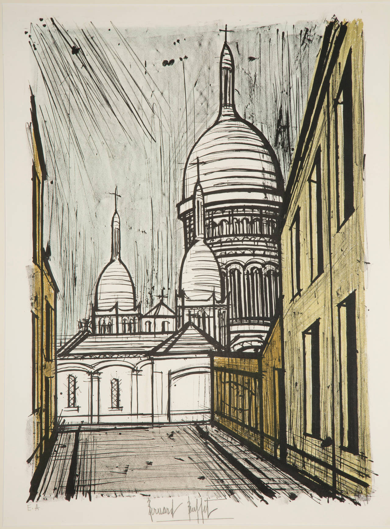 Bernard Buffet "Sacré-Cœur at Montmartre" Paris 1969, Lithograph