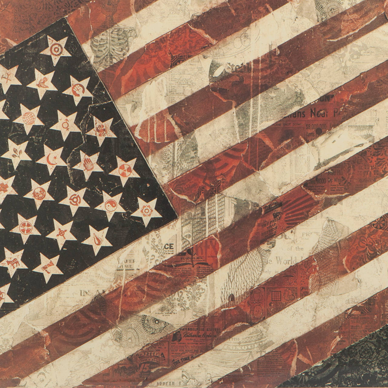 Obey Giant "May Day Flag 1, 2011" Serigraph