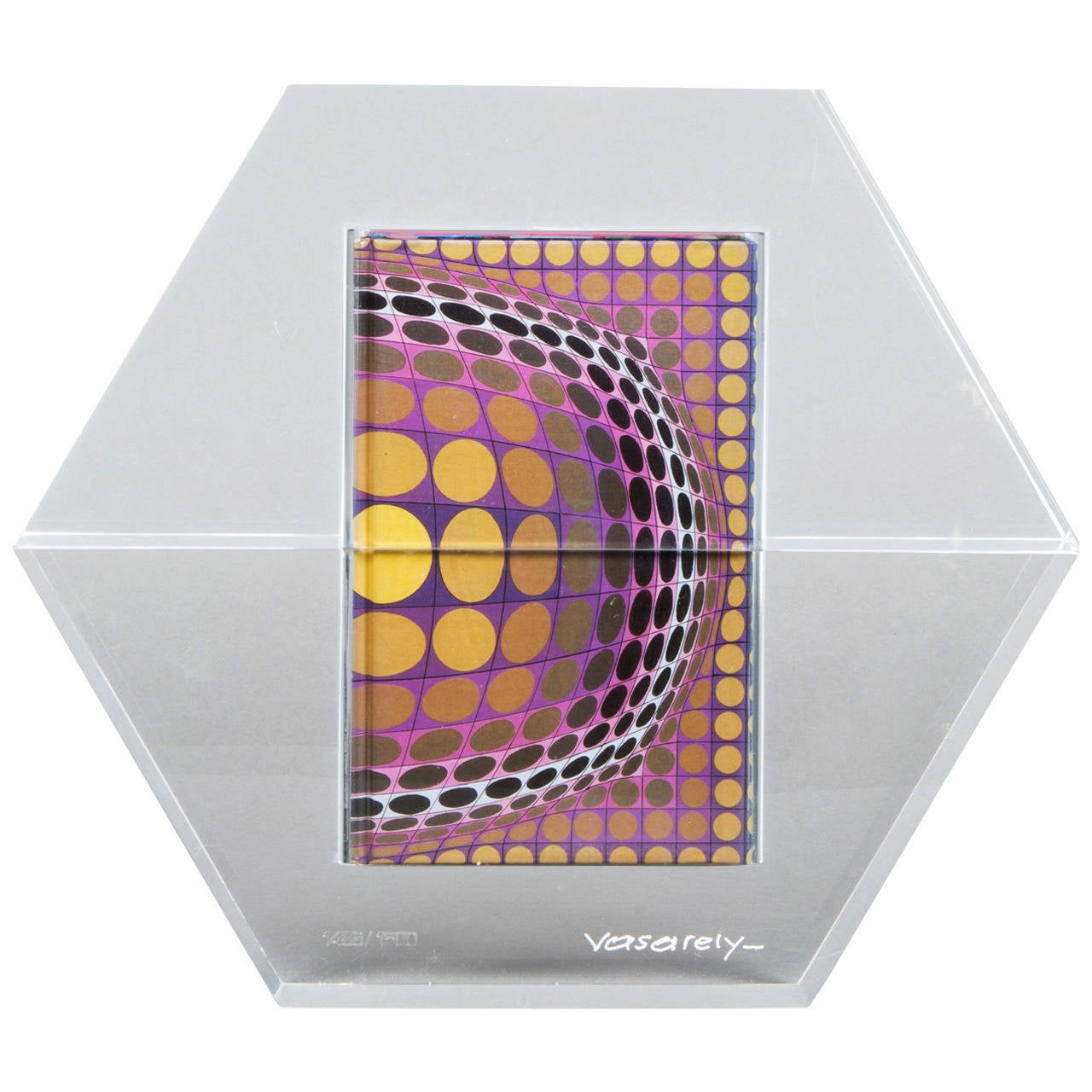 Victor Vasarely "Hexagon" Books in Plexiglass For Sale