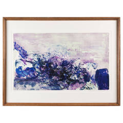 Zao Wou-Ki "To the Glory of the Picture and Poetic Art" 1976, Lithograph