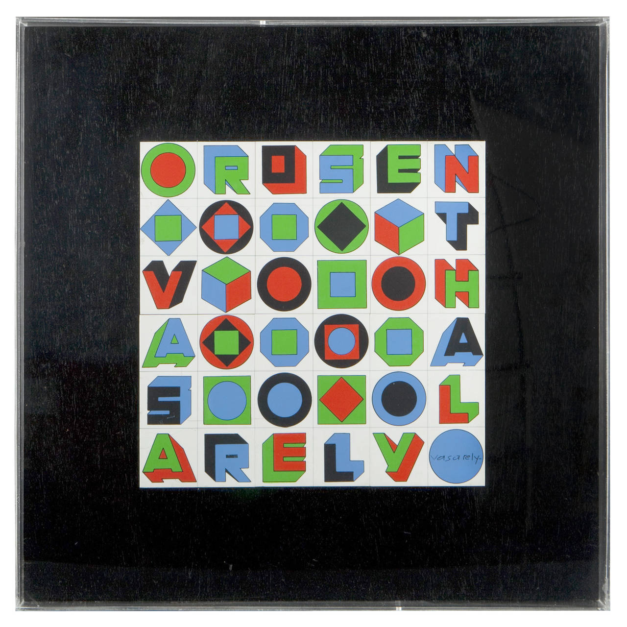 Victor Vasarely Silk Screen-Print, "Rosenthal, " 1977 For Sale