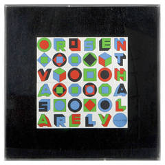 Victor Vasarely Silk Screen-Print, "Rosenthal, " 1977