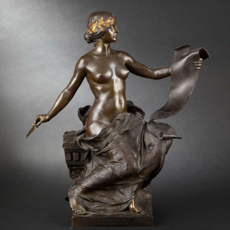 Bareau Bronze History Allegory - Barbedienne Cast