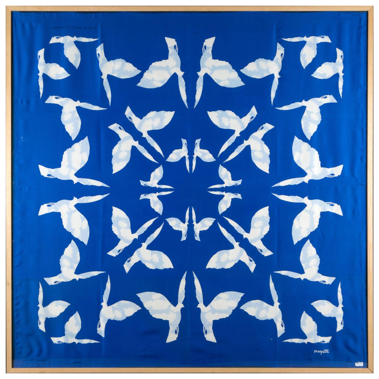 After René Magritte, Framed Silk Scarf For Sale