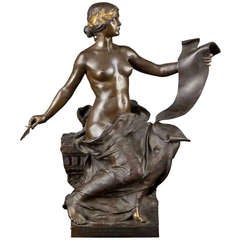 Bareau Bronze History Allegory - Barbedienne Cast