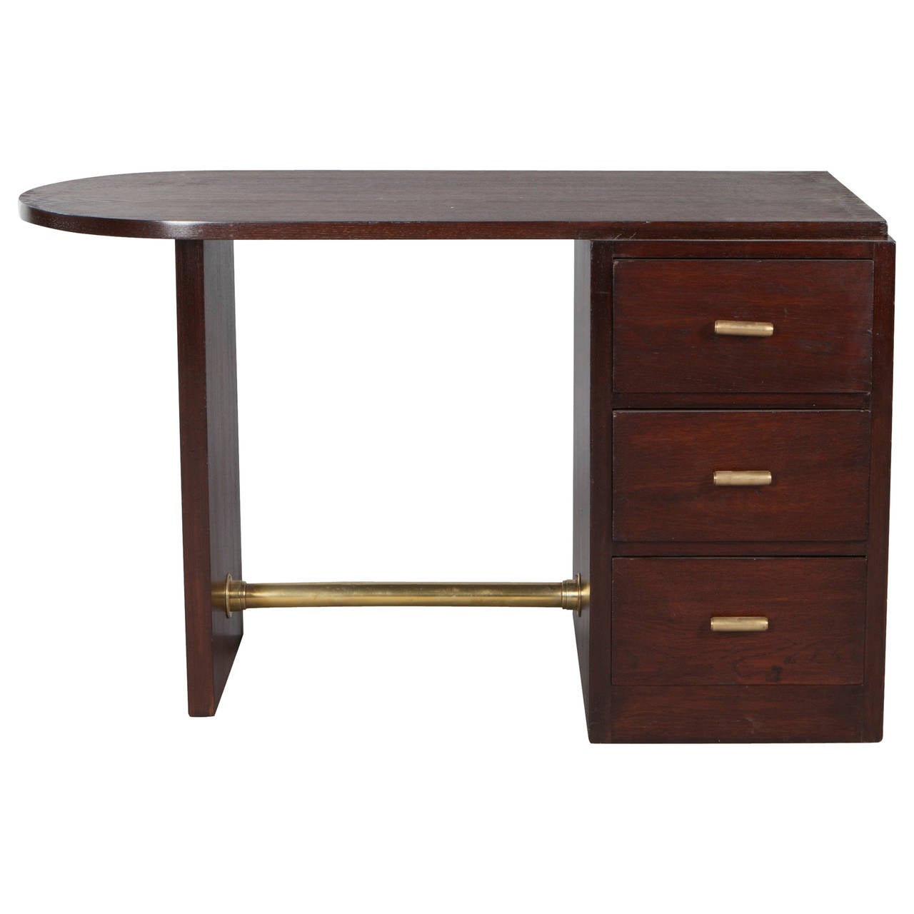 French Art Deco Oak Desk For Sale