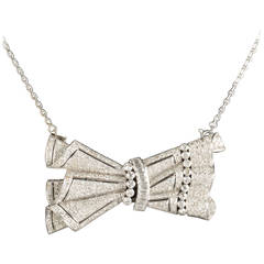Convertible Art Deco Six-Carat Diamonds Necklace or Brooches
