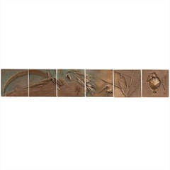 Sylvie Sandjian, La Galerie des Oiseaux" Bronze Low-Relief