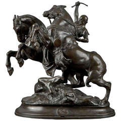 After Fremiet. Bronze Roman Cavalry