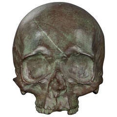 Vintage Bronze skull of Marquis de Sade
