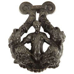 Bronze 16th Century Door Knocker Attributed to Aspetti or Tavagni