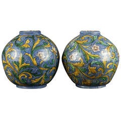 Italy, Sicily - Two Large Ball Vases