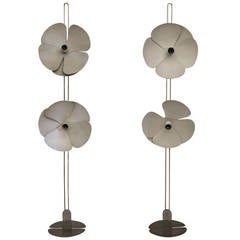 Olivier Mourgue Coppia di lampade da terra "a fiore", circa 1970 Francia