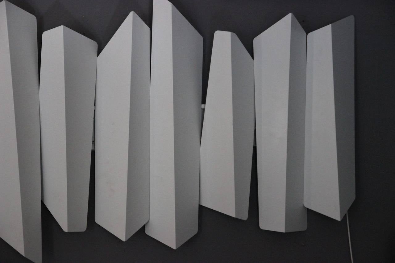 Mario Torregiani, Large illuminated Wall-Mounted Sculpture, circa 1990, Italy In Good Condition In Nice, Cote d' Azur