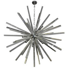 Pair of Chandeliers in the Style of Mazzega in Murano Glass, circa 2000 Italy 2